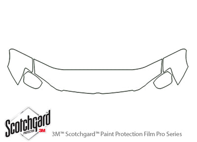 pacifica 3M Clear Bra Hood Precut PPF Diagram