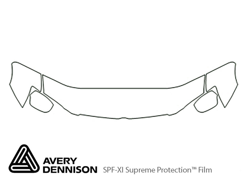 pacifica Avery Dennison Clear Bra Hood Precut PPF Diagram