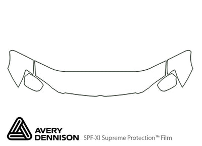 pacifica Avery Dennison Clear Bra Hood Precut PPF Diagram