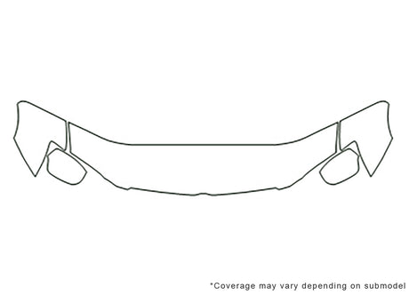 pacifica Avery Dennison Clear Bra Hood Precut PPF Diagram