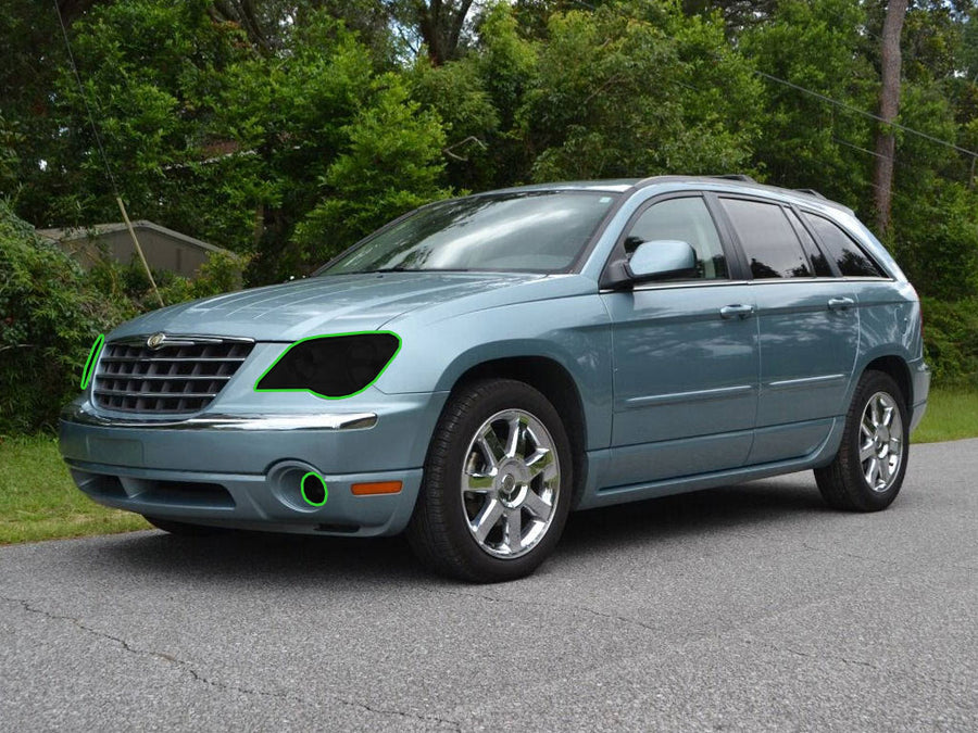 chrysler pacifica 2007-2008 Headlight Tint Location