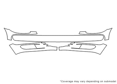pt cruiser 3M Clear Bra Bumper Precut PPF Diagram