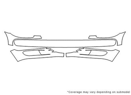 pt cruiser 3M Clear Bra Bumper Precut PPF Diagram