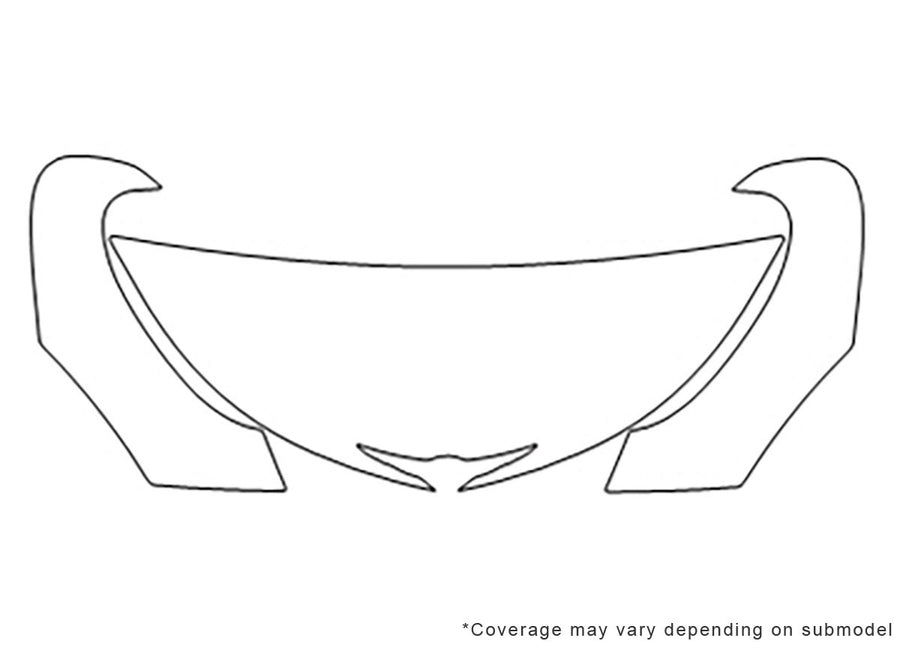 pt cruiser 3M Clear Bra Hood Precut PPF Diagram