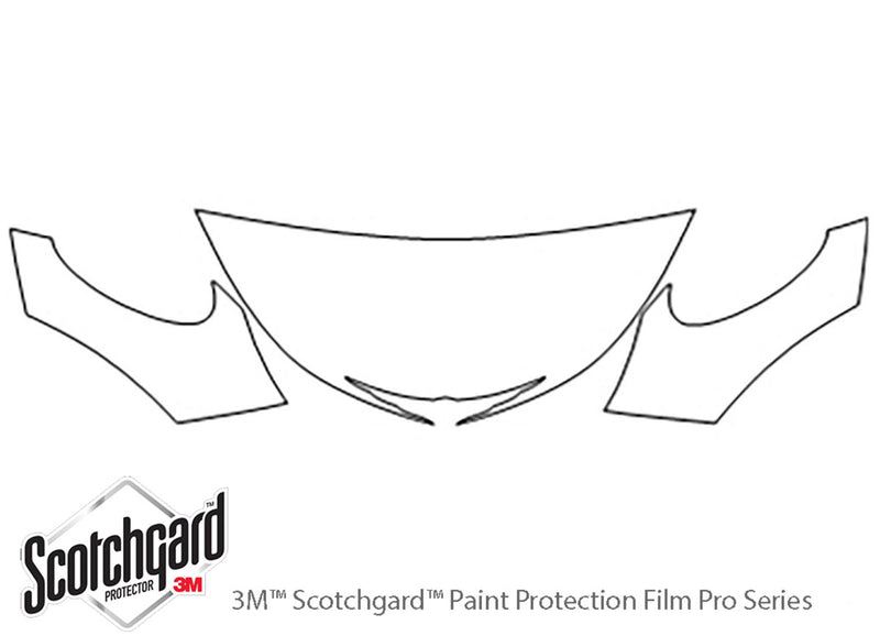 pt cruiser 3M Clear Bra Hood Precut PPF Diagram