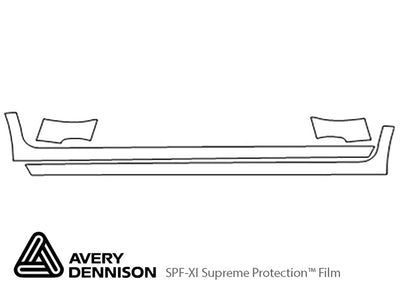 pt cruiser Avery Dennison Clear Bra Door Cup Precut PPF Diagram