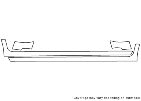 pt cruiser 3M Clear Bra Door Cup Precut PPF Diagram