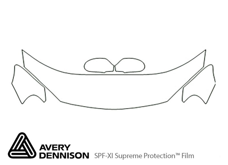 sebring Avery Dennison Clear Bra Hood Precut PPF Diagram