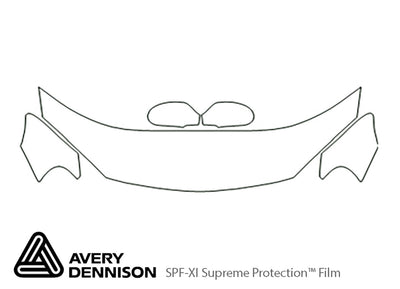 sebring Avery Dennison Clear Bra Hood Precut PPF Diagram
