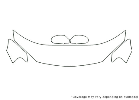 sebring 3M Clear Bra Hood Precut PPF Diagram