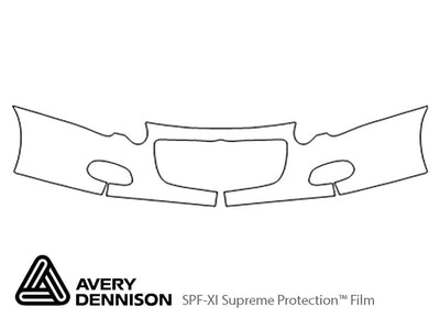 sebring Avery Dennison Clear Bra Bumper Precut PPF Diagram