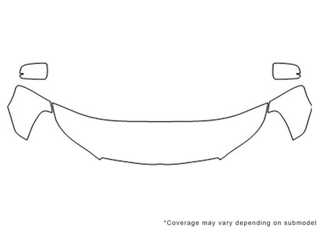 sebring 3M Clear Bra Hood Precut PPF Diagram