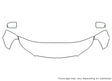 sebring Avery Dennison Clear Bra Hood Precut PPF Diagram
