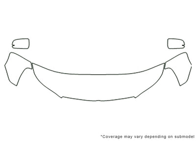 sebring Avery Dennison Clear Bra Hood Precut PPF Diagram