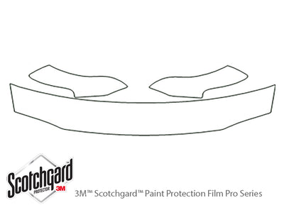town and country 3M Clear Bra Hood Precut PPF Diagram