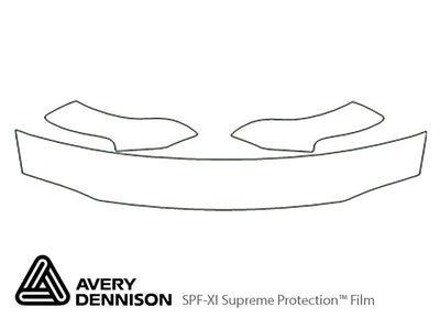 town and country Avery Dennison Clear Bra Hood Precut PPF Diagram