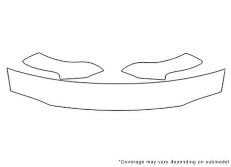town and country 3M Clear Bra Hood Precut PPF Diagram