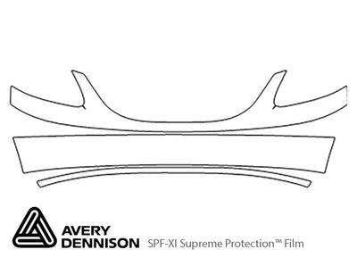 town and country Avery Dennison Clear Bra Bumper Precut PPF Diagram