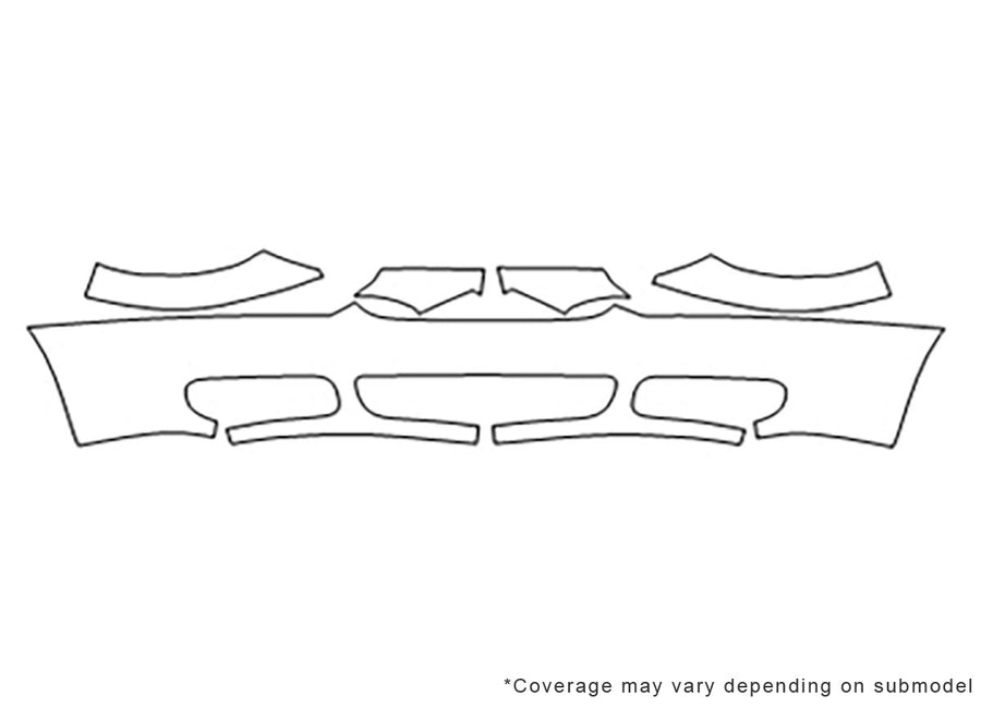 town and country 3M Clear Bra Bumper Precut PPF Diagram