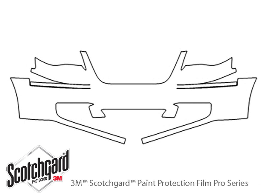 town and country 3M Clear Bra Bumper Precut PPF Diagram