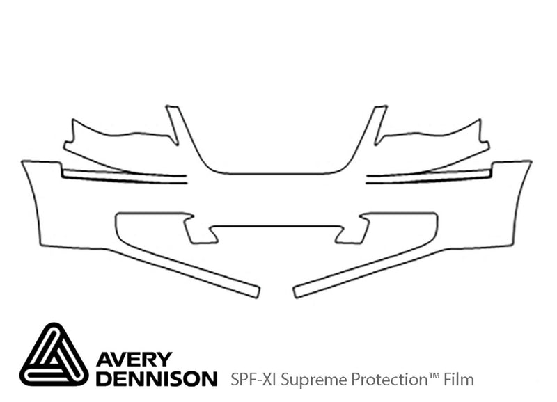 town and country Avery Dennison Clear Bra Bumper Precut PPF Diagram