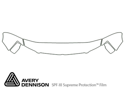 town and country Avery Dennison Clear Bra Hood Precut PPF Diagram