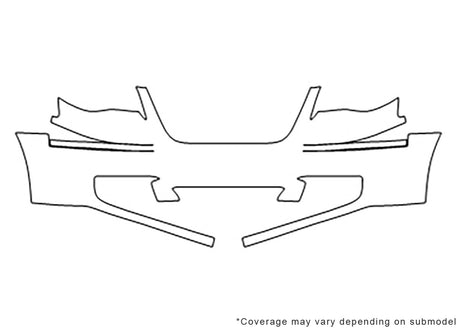 town and country Avery Dennison Clear Bra Bumper Precut PPF Diagram