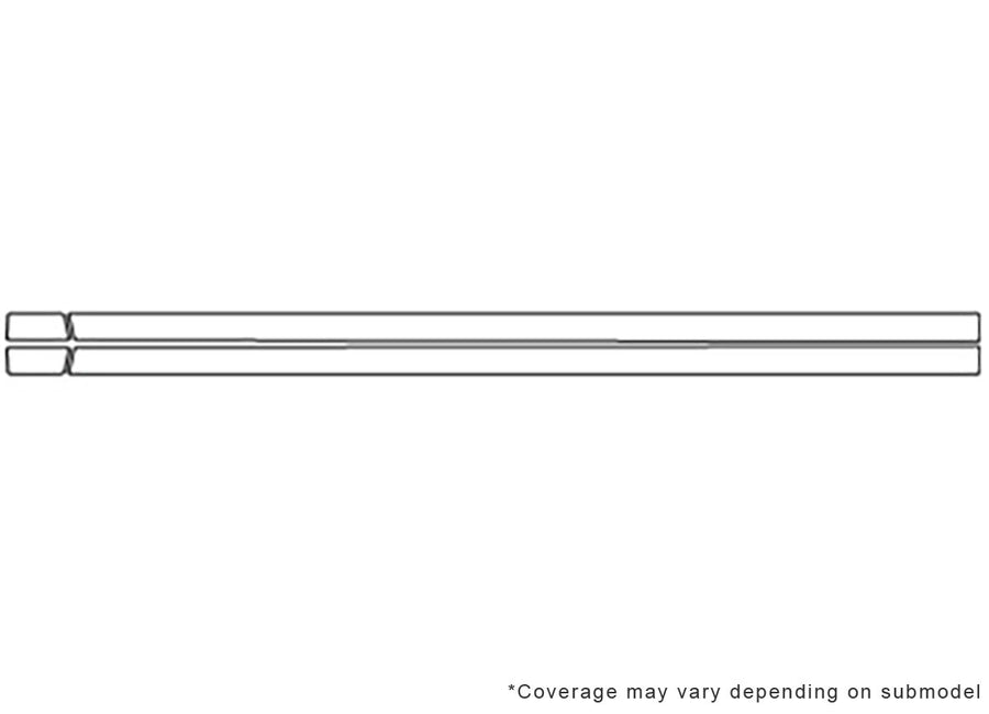 town and country Avery Dennison Clear Bra Door Cup Precut PPF Diagram