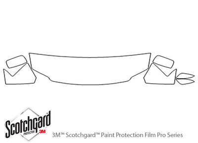 town and country 3M Clear Bra Hood Precut PPF Diagram