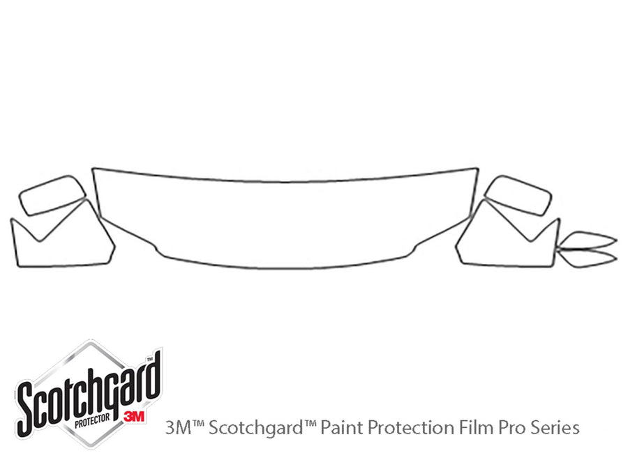 town and country 3M Clear Bra Hood Precut PPF Diagram