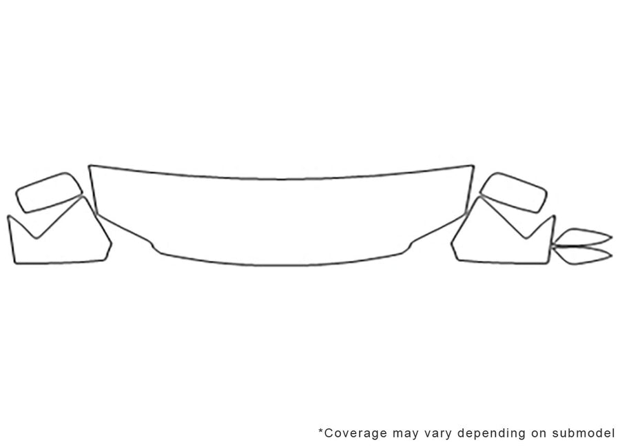 town and country 3M Clear Bra Hood Precut PPF Diagram
