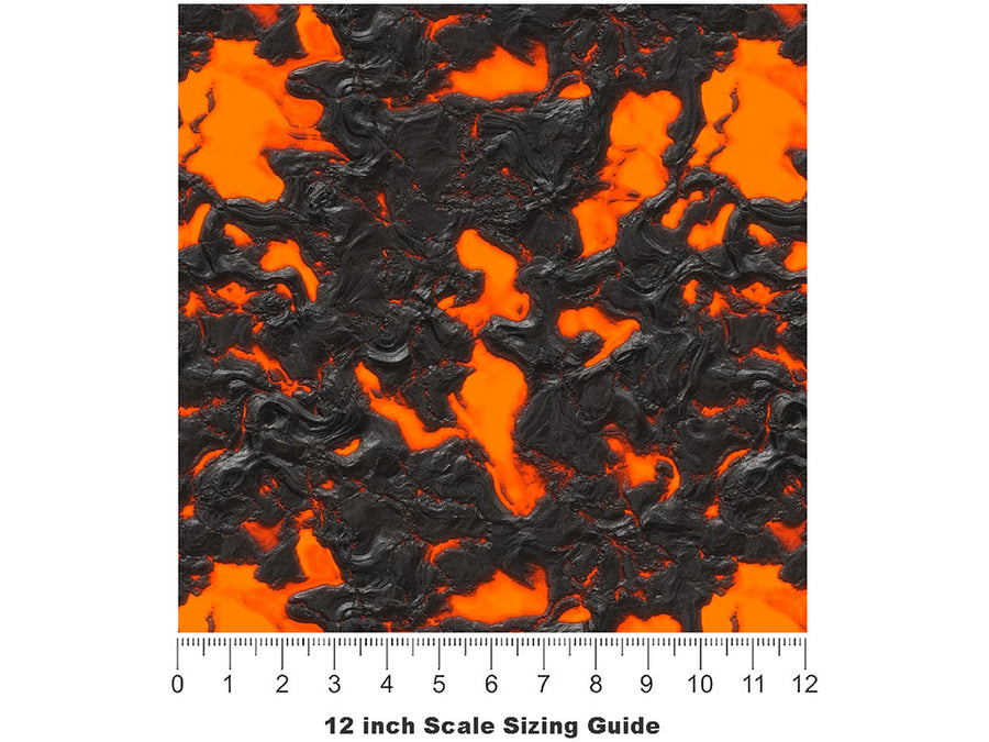 Cinder Cone Lava Vinyl Film Pattern Size 12 inch Scale~Rwraps Cinder Cone Lava Sizing Chart~2