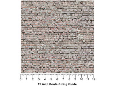 Cinereous Grey Brick Vinyl Film Pattern Size 12 inch Scale~Rwraps Cinereous Grey Brick Sizing Chart~3
