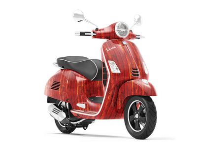 Cinnabar  Wood Plank Vespa Scooter Wrap Film