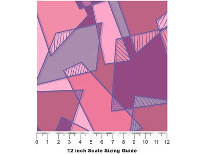 Cinnamon Satin Mosaic Vinyl Film Pattern Size 12 inch Scale~Rwraps Cinnamon Satin Mosaic Sizing Chart~2