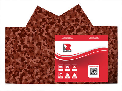 cinnamon woodland camouflage Craft Vinyl Sheet Pack
