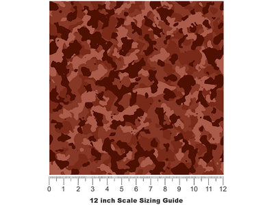 Cinnamon Woodland Camouflage Vinyl Film Pattern Size 12 inch Scale~Rwraps Cinnamon Woodland Camouflage Sizing Chart~3