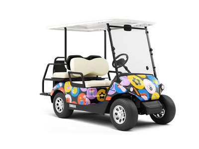 Circular Reasoning Sticker Bomb Wrapped Golf Cart
