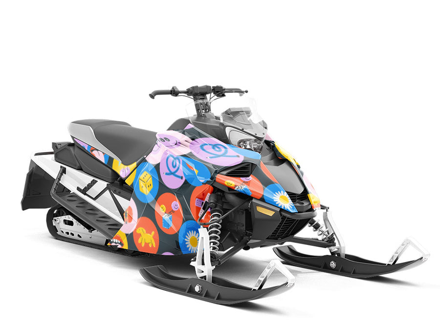 Circular Reasoning Sticker Bomb Custom Wrapped Snowmobile