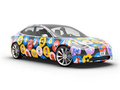 Circular Reasoning Sticker Bomb Vehicle Vinyl Wrap