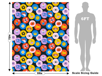 Circular Reasoning Sticker Bomb Vehicle Wrap Scale~Rwraps Series 914 Circular Reasoning Sticker Bomb Measurements~2