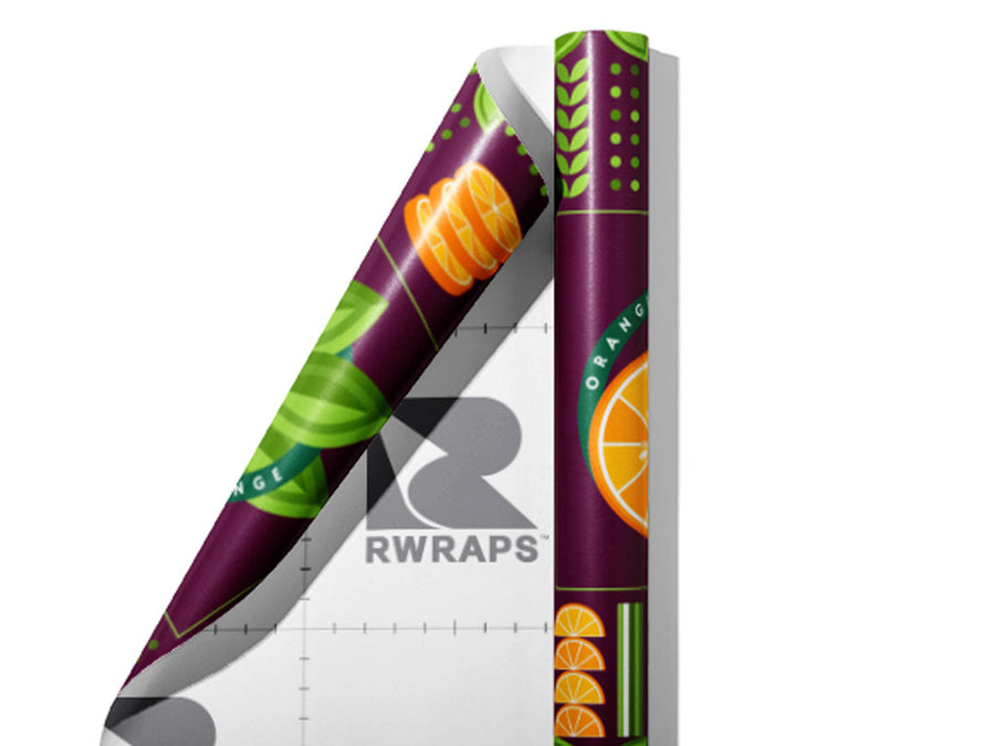 Citrus Champion Fruit Wrap Film Sheets~Rwraps Series 914 Citrus Champion Fruit Scrolled Sheet~3