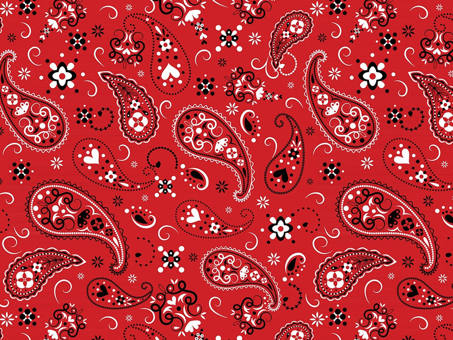 Classic Bandana Paisley Vinyl Wrap Pattern~Rwraps Series 914 Digitally Printed Vinyl Wrap~0