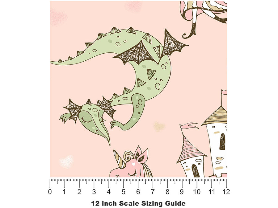 Classic Fairytales Fantasy Vinyl Film Pattern Size 12 inch Scale~Rwraps Classic Fairytales Fantasy Sizing Chart~2