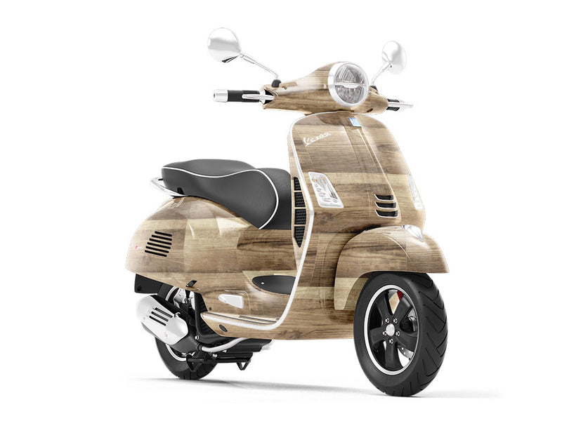 Classic Grey Wood Plank Vespa Scooter Wrap Film