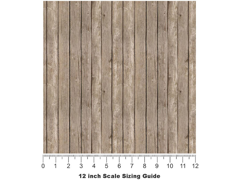 Classic Grey Wood Plank Vinyl Film Pattern Size 12 inch Scale~Rwraps Classic Grey Wood Plank Sizing Chart~3