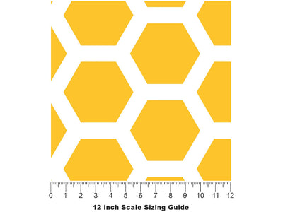 Classic Honeycomb Bug Vinyl Film Pattern Size 12 inch Scale~Rwraps Classic Honeycomb Bug Sizing Chart~2