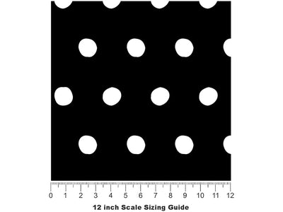 Classic Look Polka Dot Vinyl Film Pattern Size 12 inch Scale~Rwraps Classic Look Polka Dot Sizing Chart~2