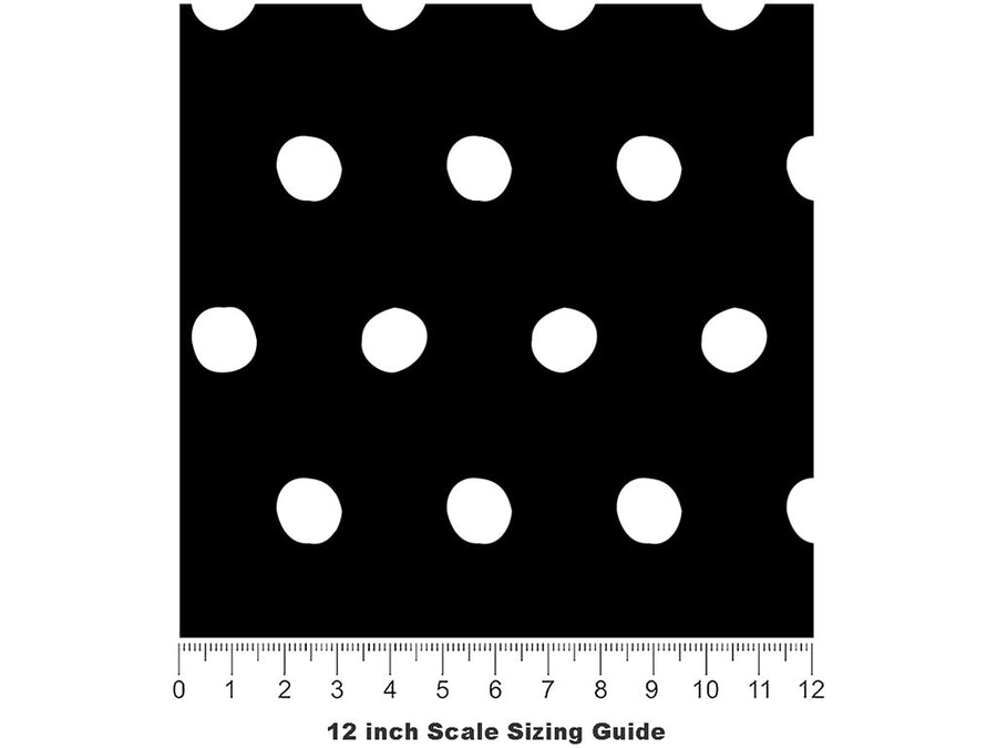 Classic Look Polka Dot Vinyl Film Pattern Size 12 inch Scale~Rwraps Classic Look Polka Dot Sizing Chart~2