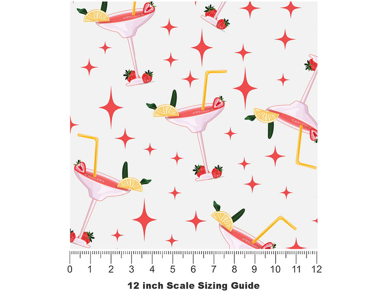 Classic Margaritas Alcohol Vinyl Film Pattern Size 12 inch Scale~Rwraps Classic Margaritas Alcohol Sizing Chart~2